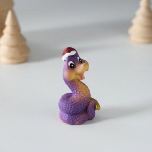 Фигурка полистоун «Фиолетовая змейка», 4x3x5 см, МИКС