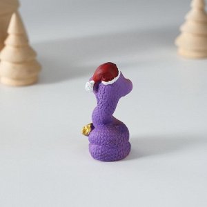 Фигурка полистоун «Фиолетовая змейка», 4x3x5 см, МИКС