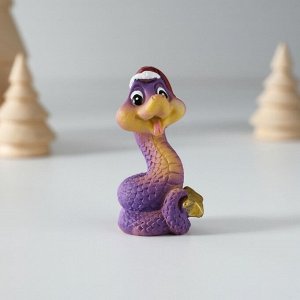 Фигурка полистоун «Фиолетовая змейка», 4x3x5 см, МИКС