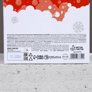 Подарочный набор новогодний мужской «Кайфового праздника»: гель для душа 250 мл и мочалка для тела, Чистое счастье