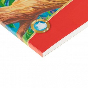 Альбом для рисования А4, 40 листов на клею ArtBerry "Экзотические птицы", обложка мелованный картон, жёсткая подложка, блок 120 г/м2