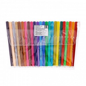 Фломастеры 24 цвета Centropen 7550 Rainbow Kids, пластиковый конверт, линия 1.0 мм