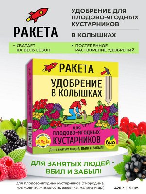 РАКЕТА, Удобрение для плодово-ягодных кустарников (колышки), 420г