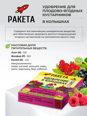 РАКЕТА, Удобрение для плодово-ягодных кустарников (колышки), 420г