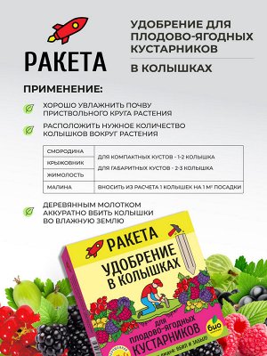 РАКЕТА, Удобрение для плодово-ягодных кустарников (колышки), 420г