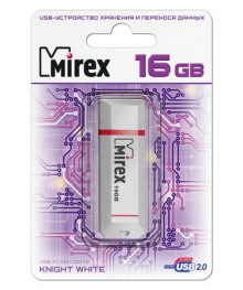 USB2.0 FlashDrives16Gb Mirex KNIGHT WHITE