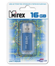 USB2.0 FlashDrives16Gb Mirex UNIT AQUA