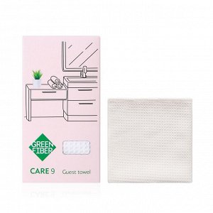 Вафельное полотенце для гостей Green Fiber CARE 9, молочное