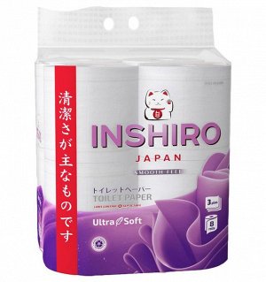 Бумага туалетная INSHIRO Ultra Soft 3-х сл. 25 метров, с точечным тиснением, 8шт/упаковка