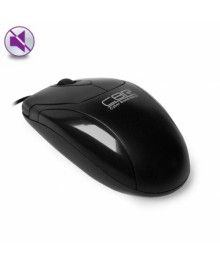 Мышь CBR CM 302 Black, 1200 dpi, оптика, бесшумное нажатие, провод 1.25 метра,  USB