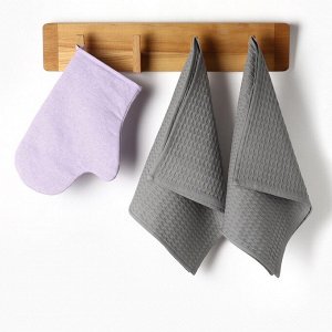 Набор кухонный Lilac варежка 18х28см, полотенце вафля 2шт. 35х60см