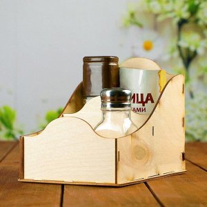 Органайзер для специй Дарим Красиво, дерево, 20x13x15 см, бежевый