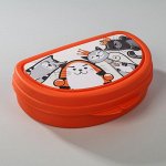 Бутербродница &quot;Кошки&quot;, цвет оранжевый