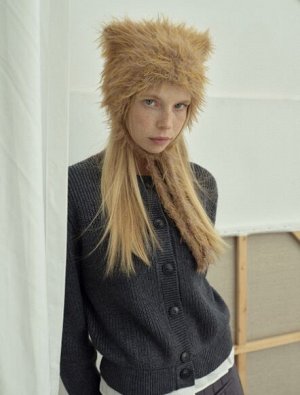Шапка с ушками женская