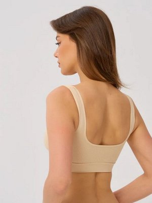 Intimidea BODYEFFECT Comfort bra TULLE ,ТОП из микрофибры на широких бретелях с поддерживающим эффектом. Элегантная прозрачная вставка с обратной стороны.(SKIN -телесный)