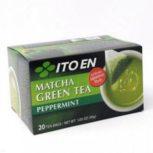 ITOEN Чай, MATCHA GREEN TEA , зеленый чай с перечной мятой 20 пак, 30 гр.1*8 шт. Арт-11749