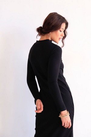 Martichelli Платье чёрное с вырезом