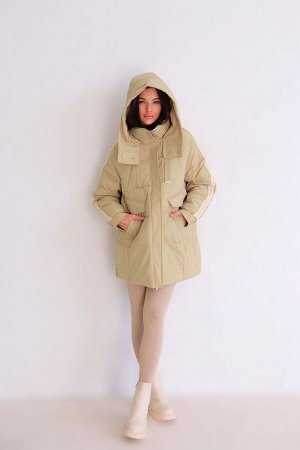 Куртка + ДЛИНА: 78 (+-3) см.
+ СОСТАВ: ПЭ 100%; подклад: ПЭ 100%; утеплитель: 150 г/м
+ ПАРАМЕТРЫ МОДЕЛИ: 81/62/88, рост модели 172 см.
+ ОБРАЗЕЦ НА МОДЕЛИ: 46