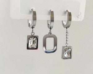 Серьги из стали (3 пары)