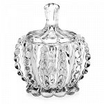 Конфетница стеклянная &quot;Фигурная&quot; 180мл, д7см, h11,5см, с кры
