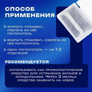 Поглотитель запаха для холодильников размер МИКС