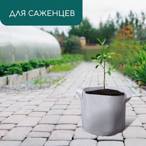 Контейнер с ручками, 22 * 20 см, 5,5 л, спанбонд, плотность 130 г/м*, Greengo