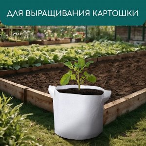 Контейнер с ручками, 22 * 20 см, 5,5 л, спанбонд, плотность 130 г/м*, Greengo