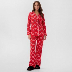 Пижама новогодняя женская (рубашка, брюки) KAFTAN Love 40-42