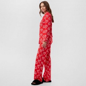 Пижама новогодняя женская (рубашка, брюки) KAFTAN Love 40-42