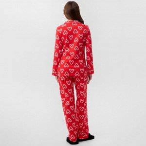 Пижама новогодняя женская (рубашка, брюки) KAFTAN Love 40-42