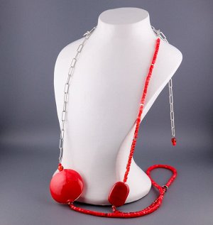 Lariat Red Муранское стекло/Металлическая застежка/Металл