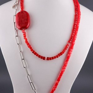 Lariat Red Муранское стекло/Металлическая застежка/Металл
