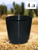 Горшок для рассады 4 л. черный, многоразовый пластик