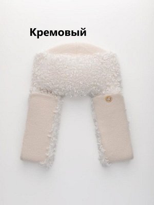 Шапка ушанка женская на флисе с шерстью мериноса цвета выбирайте при заказе