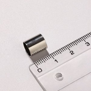Замок-концевик магнитный, L=20мм, вн.D=8мм, (набор 3 шт.), цвет серебро