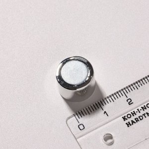 Замок-концевик магнитный, L=20 мм, d (внутренний)=12 мм, (набор 2 шт.), цвет серебро