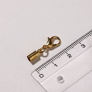 Замок-карабин (набор 5 шт.), 12?7мм с удлинителем и обжимными круглыми концевиками 9?5 мм (внутр. 4 мм)
