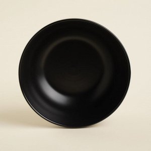 Тарелки глубокие SL Home «Дарк», d=18.5 см, набор 2 шт., фарфор, чёрные