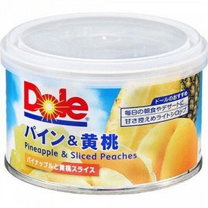 Ананасы с персиком консервированные (дольки) Dole, 227 гр