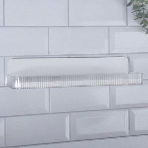 Органайзер-полка, навесной, с клеевой основой, 35x10x7.5 см, белый