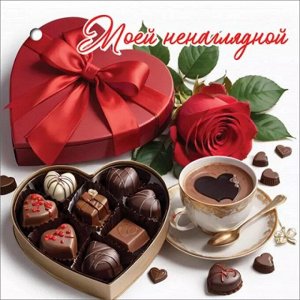 Двойная бирка для подарка "Моей ненаглядной"
