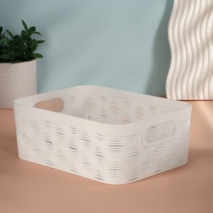 Органайзер для хранения «WAVE», с ручками, 1 секция, 27x20x10 см, МИКС