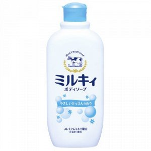 Молочное увлажняющее жидкое мыло для тела с ароматом цветочного мыла «Milky Body Soap» 300 мл (флакон с крышкой), Япония
