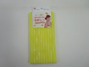 Мочалка для женщин (мягкая с объемными нитями)  23 см х 100 см Цвет: Желтый / 360