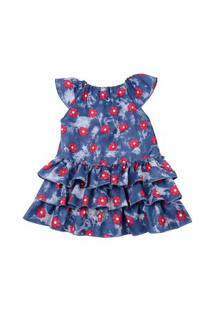 Платье Бренд:   Mini Maxi     Артикул:  UD 6439 син/малина     Состав:  Текстиль (набивной), 100% хлопок