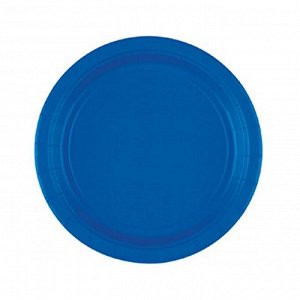Тарелка бумага Bright Royal Blue набор 8 шт 17 см