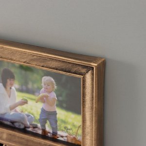 Фоторамка-коллаж на 5 фото 10x15 см «Узорная», пластик, т. золото, 30.5x53 см