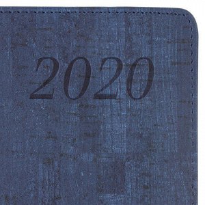 Еженедельник датированный 2020 А4, BRAUBERG Wood, благородное дерево, синий, 210*297мм, 129640