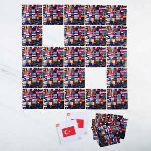 Настольная игра «Мемо Флаги», 50 карточек