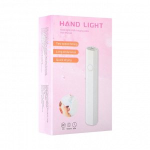 Лампа для маникюра LUF-08, UV/LED, 1 диод, 3 Вт, от батареек, белая
